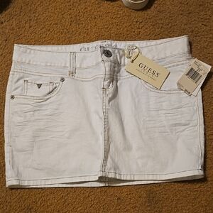 Guess White Mini Skirt for Casual Style